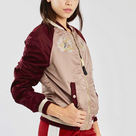 Alpha Industries ma-1 souvenir WOMEN DONNA BOMBER GIACCA GIUBBOTTO ROSA SILVER